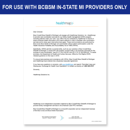 Picture of BCBSM Introduction HIPAA Consent Letter