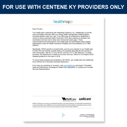 Picture of Centene KY HIPAA Letter