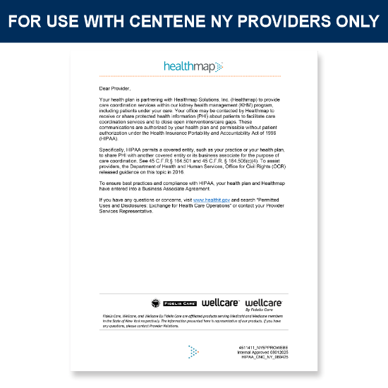 Picture of Centene NY HIPAA Letter